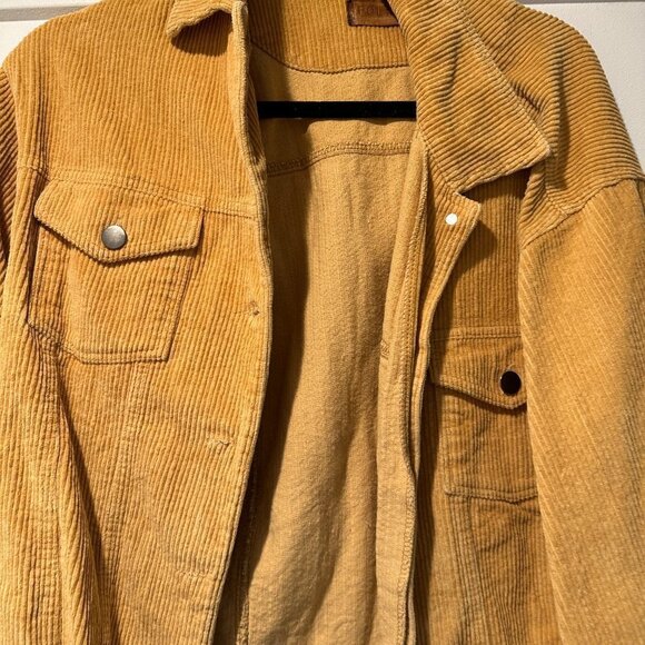 12th Tribe Not Your Boyfriend's Cropped Corduroy Jacket in Mustard Size S - Picture 5 of 5